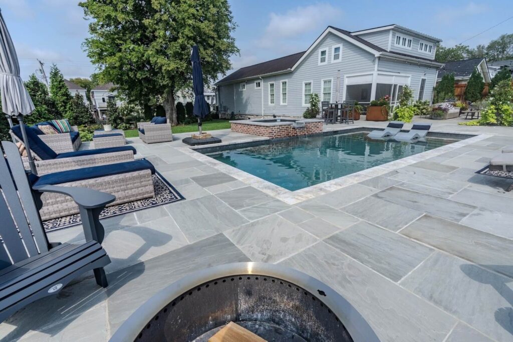 A patio and pool combo
